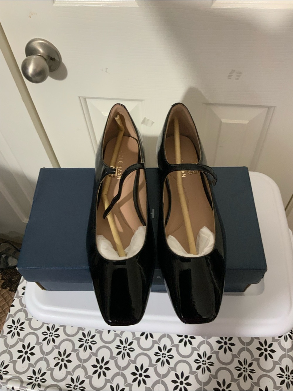 Cole Haan Bridge Mary Jane Ballet Flat Patent Leather